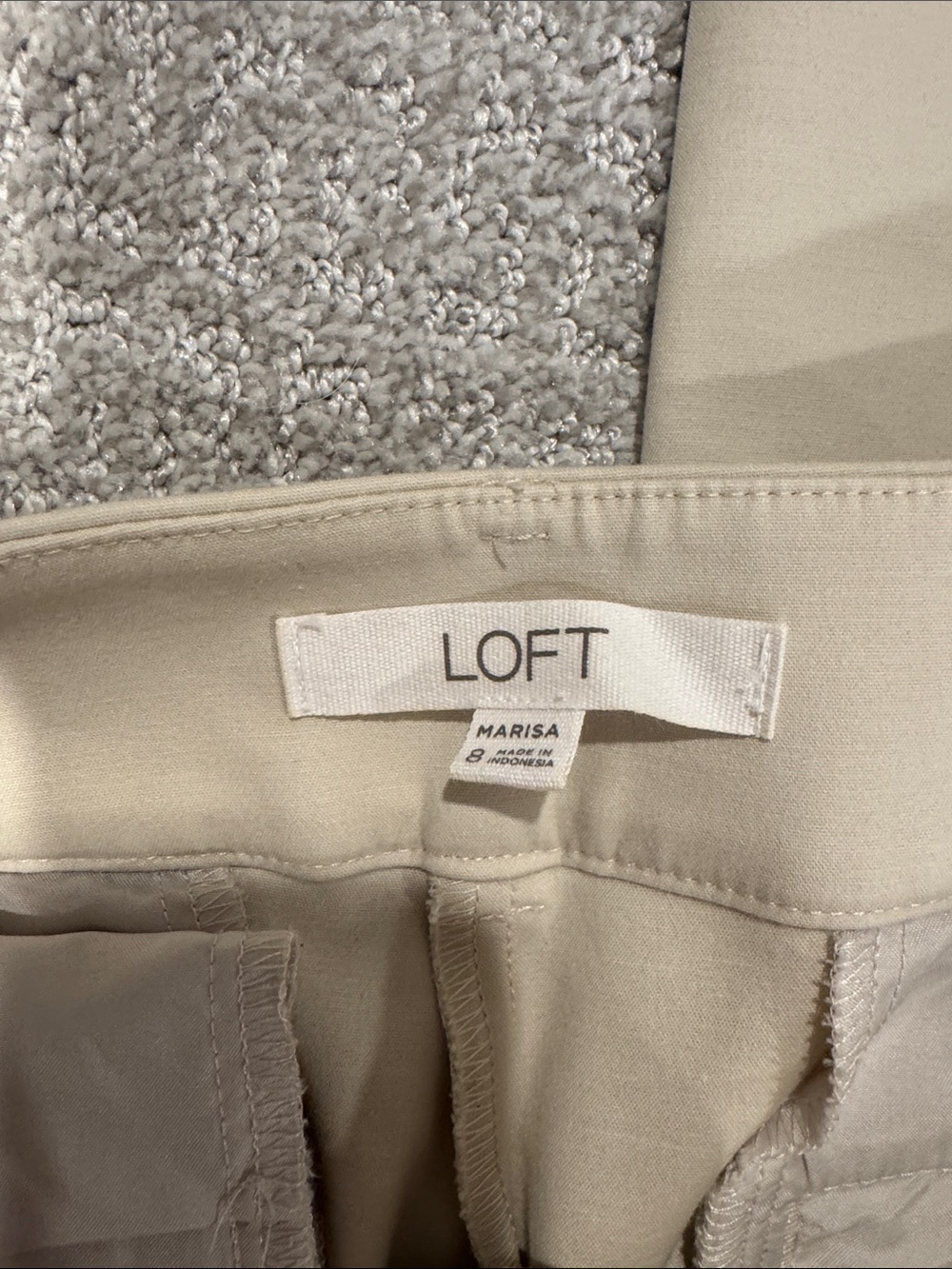 LOFT Marisa Neutral Beige Trousers